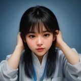 番号搜索内容编辑赵研的工作头像，年轻男性，在笔记本电脑前查阅资料，桌面整洁，背景是书架和白板便签